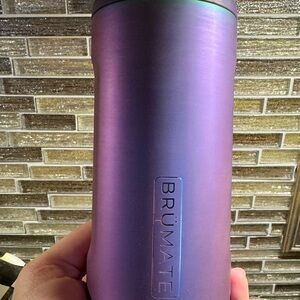 Purple iridescent brumate slim can cooler
